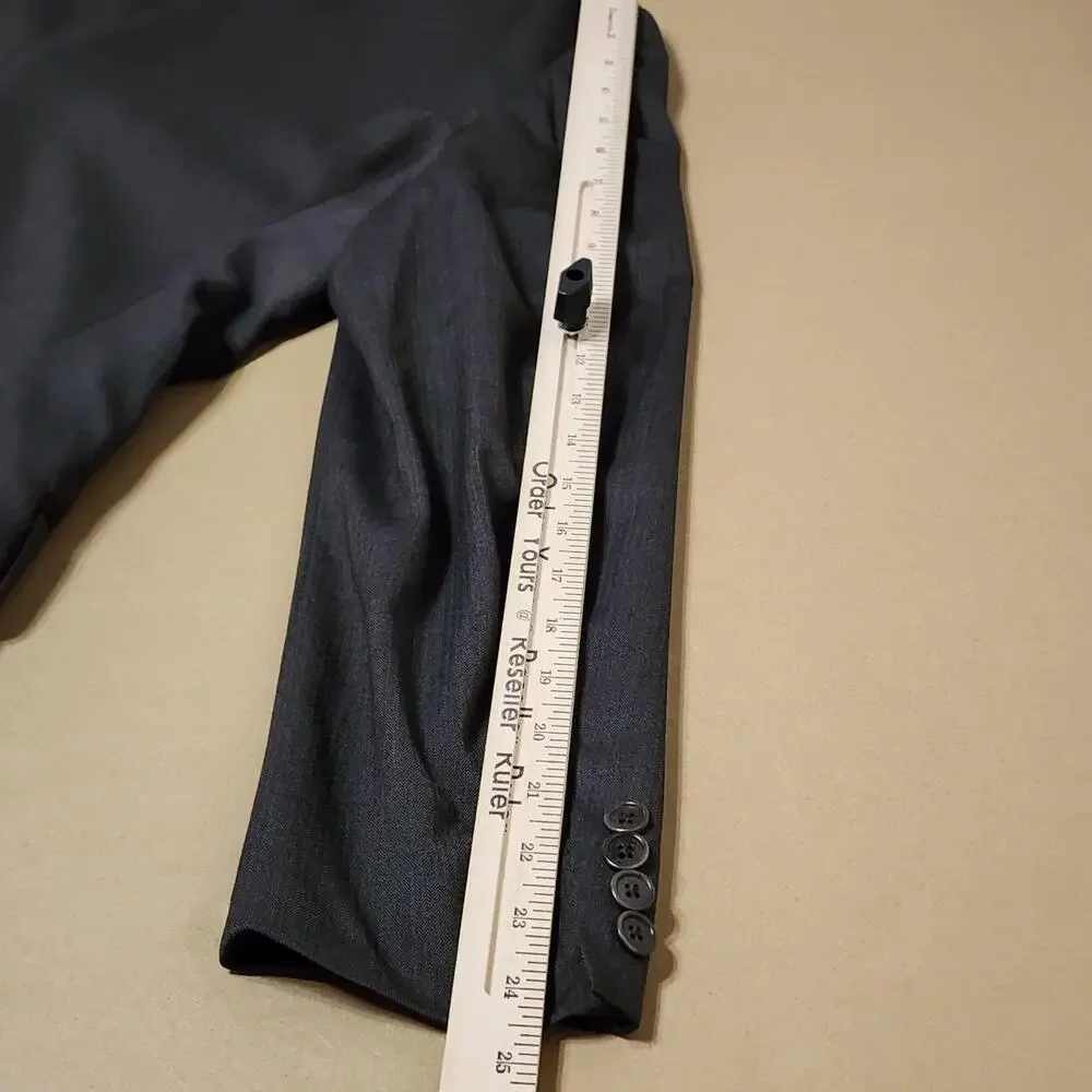 Brooks Brothers Sport Coat Mens 38 Gray Herringbone Tweed Stretch Two Button
